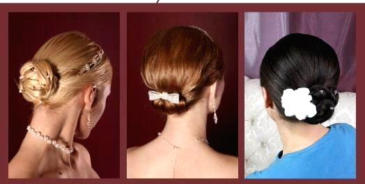 A bride must also choose an elegant hairstyle to match the wedding dress.
