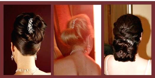 Your hairstyle should match the backless wedding dress.